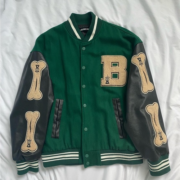 Aelfric Eden Bone Varsity Jacket Unisex Size S - Picture 2 of 4